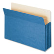 Smead™ Colored File Pockets, 3.5" Expansion, Legal Size, Blue