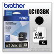 BROTHER INTL. CORP. LC103BK Innobella High-Yield Ink, 600 Page-Yield, Black