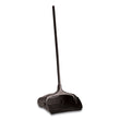 RUBBERMAID COMMERCIAL PROD. Lobby Pro Upright Dustpan with Wheels, 12.5w x 37h, Polypropylene with Vinyl Coat, Black