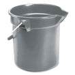 RUBBERMAID COMMERCIAL PROD. 10 Quart Plastic Utility Pail, Plastic, Gray, 10.5" dia