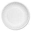 AJM PACKAGING CORP. White Paper Plates, 6" dia, 100/Pack, 10 Packs/Carton