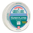 AJM PACKAGING CORP. White Paper Plates, 6" dia, 100/Pack, 10 Packs/Carton