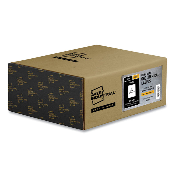 UltraDuty GHS Chemical Waterproof and UV Resistant Labels, 8.5 x 11, White, 500/Pack Flipcost Flipcost