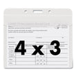 ADVANTUS CORPORATION PVC-Free Badge Holders, Horizontal, Clear 4.5" x 4" Holder, 4.13" x 3.25" Insert, 50/Pack