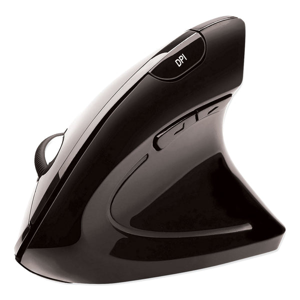 ADESSO INC iMouse E10 Wireless Vertical Ergonomic USB Mouse, 2.4 GHz Frequency/33 ft Wireless Range, Right Hand Use, Black