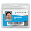 ADVANTUS CORPORATION Resealable ID Badge Holders, Horizontal Orientation, Transparent Frost 4.13" x 3.75" Holder, 4" x 2.81" Insert, 50/Pack