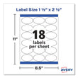 Oval Labels with Sure Feed and Easy Peel, 1.5 x 2.5, Glossy White, 180/Pack Flipcost Flipcost