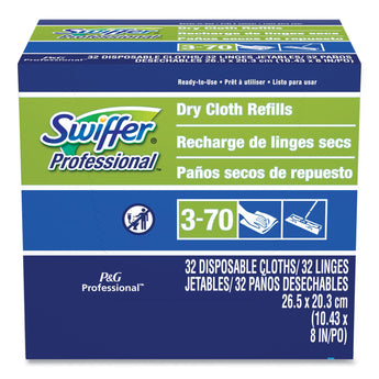 PROCTER & GAMBLE Dry Refill Cloths, 10.63 x 8, White, 32/Box