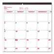 REDIFORM OFFICE PRODUCTS Monthly Desk Pad Calendar, 22 x 17, White/Burgundy Sheets, Black Binding, Black Corners, 12-Month (Jan to Dec): 2024