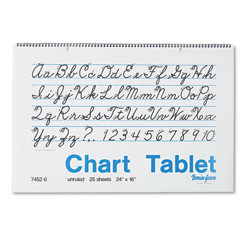 PACON CORPORATION Chart Tablets, Unruled, 24 x 16, White, 25 Sheets