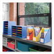 FELLOWES MFG. CO. Extra-Wide Cardboard Magazine File, 4.25 x 11.38 x 12.88, Assorted, 6/Pack