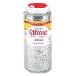 Pacon® Spectra Glitter, 0.04 Hexagon Crystals, Silver, 16 oz Shaker-Top Jar
