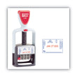 CONSOLIDATED STAMP Model S 360 Two-Color Message Dater, 1.75 x 1, "Paid," Self-Inking, Blue/Red