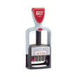 CONSOLIDATED STAMP Model S 360 Two-Color Message Dater, 1.75 x 1, "Received", Self-Inking, Blue/Red