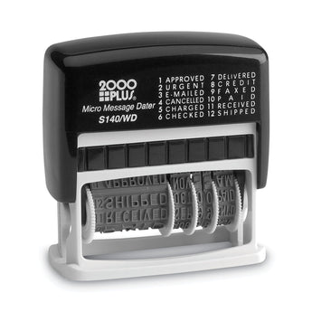 CONSOLIDATED STAMP Micro Message Dater, Self-Inking