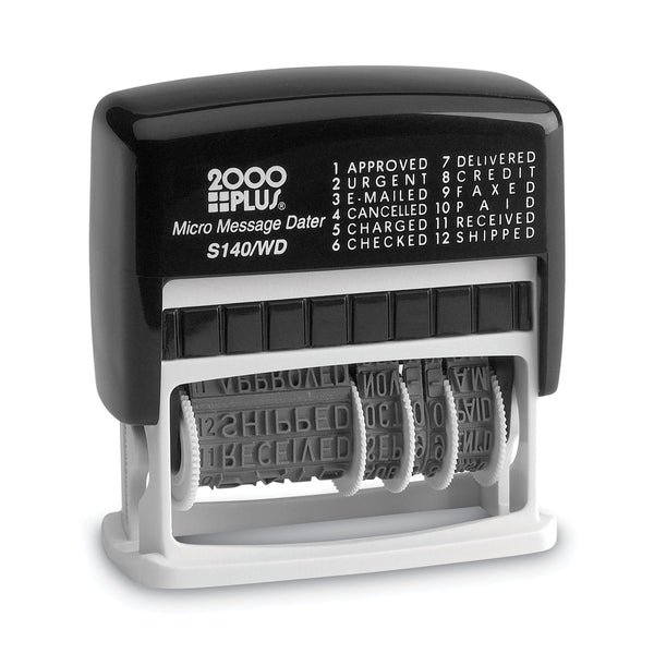CONSOLIDATED STAMP Micro Message Dater, Self-Inking