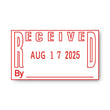 CONSOLIDATED STAMP ES Dater, RECEIVED + Date, 1 x 1.81, Red