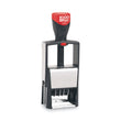 CONSOLIDATED STAMP Self-Inking Heavy-Duty Line Dater with Microban, 1.25 x 0.63, Black