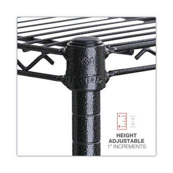 ALERA NSF Certified 6-Shelf Wire Shelving Kit, 48w x 18d x 72h, Black Anthracite