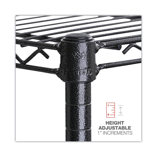 ALERA NSF Certified 6-Shelf Wire Shelving Kit, 48w x 18d x 72h, Black Anthracite