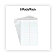 UNIVERSAL OFFICE PRODUCTS Steno Pads, Gregg Rule, Red Cover, 80 White 6 x 9 Sheets, 6/Pack