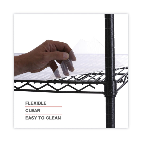ALERA Shelf Liners For Wire Shelving, Clear Plastic, 48w x 24d, 4/Pack