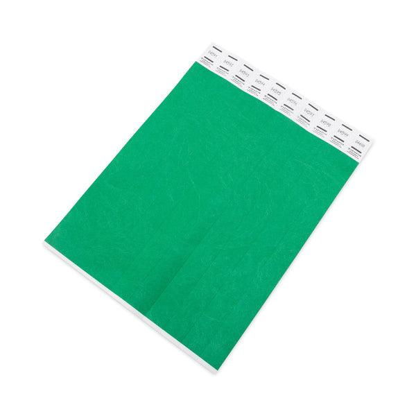 ADVANTUS CORPORATION Crowd Management Wristbands, Sequentially Numbered, 10" x 0.75", Green, 100/Pack