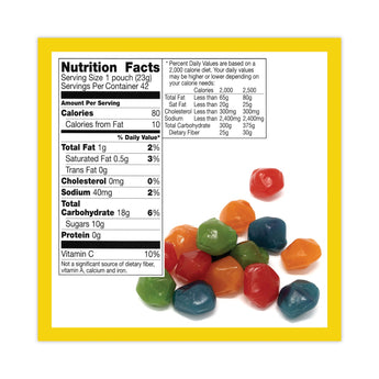 Fruit Gushers Fruit Snacks, Strawberry and Tropical Fruit Flavors, 0.8 oz, 42 Pouches/Carton, Ships in 1-3 Business Days