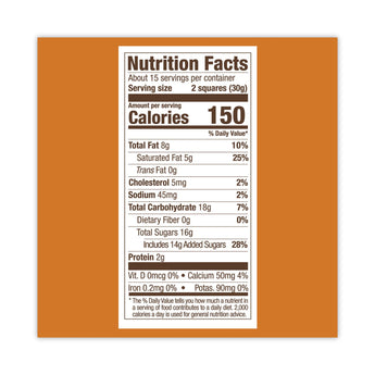 Milk Chocolate and Caramel Chocolate Squares, 15.96 oz Bag, Ships in 1-3 Business Days