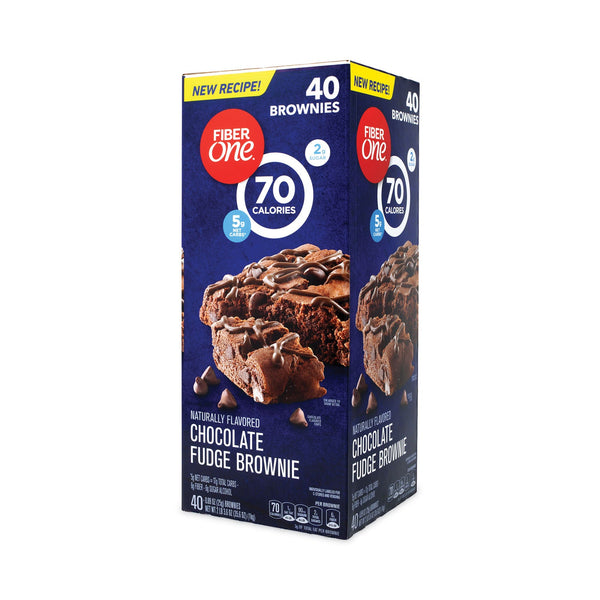 70 Calorie Chocolate Fudge Brownies, 0.89 oz, 40/Carton, Ships in 1-3 Business Days