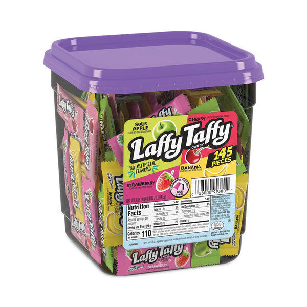 Laffy Taffy, Assorted Flavors, 3.08 lb Tub, 145 Wrapped Pieces/Tub, Ships in 1-3 Business Days
