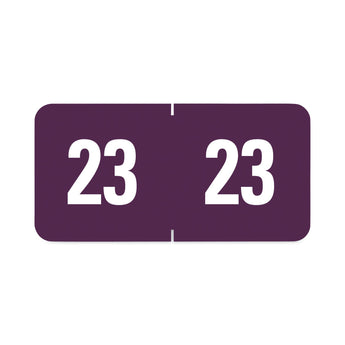 SMEAD MANUFACTURING CO. Yearly End Tab File Folder Labels, 23, 0.5 x 1, Purple, 25/Sheet, 10 Sheets/Pack