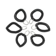 UNIVERSAL OFFICE PRODUCTS Wrist Coil Plus Key Ring, Plastic, Black, 6/Pack