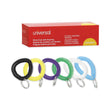 UNIVERSAL OFFICE PRODUCTS Wrist Coil Plus Key Ring, Plastic, Assorted Colors, 6/Pack