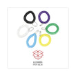 UNIVERSAL OFFICE PRODUCTS Wrist Coil Plus Key Ring, Plastic, Assorted Colors, 6/Pack