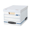 FELLOWES MFG. CO. STOR/FILE Storage Box, Letter/Legal Files, 12.5" x 16.25" x 10.5", White, 6/Pack