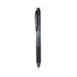 PENTEL OF AMERICA EnerGel-X Gel Pen, Retractable, Medium 0.7 mm, Black Ink, Smoke/Black Barrel, 24/Pack