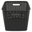 ADVANTUS CORPORATION Plastic Weave Bin, Extra Large, 12.5" x 12.5" x 11.13", Black, 2/Pack