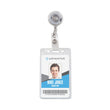 ADVANTUS CORPORATION Translucent Retractable ID Card Reel, 30" Extension, Clear, 12/Pack
