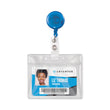 ADVANTUS CORPORATION Translucent Retractable ID Card Reel, 30" Extension, Blue, 12/Pack