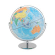 ADVANTUS CORPORATION 12-Inch Globe with Blue Oceans, Silver-Toned Metal Desktop Base, Full-Meridian