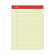 UNIVERSAL OFFICE PRODUCTS Perforated Ruled Writing Pads, Wide/Legal Rule, Red Headband, 50 Canary-Yellow 8.5 x 11.75 Sheets, Dozen