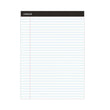 UNIVERSAL OFFICE PRODUCTS Premium Ruled Writing Pads with Heavy-Duty Back, Wide/Legal Rule, Black Headband, 50 White 8.5 x 11 Sheets, 6/Pack