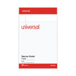 UNIVERSAL OFFICE PRODUCTS Perforated Ruled Writing Pads, Narrow Rule, Red Headband, 50 White 5 x 8 Sheets, Dozen