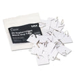 ICONEX Replacement Slotted Key Cabinet Tags, 1.63 x 1.5, White, 20/Pack