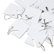 ICONEX Replacement Slotted Key Cabinet Tags, 1.63 x 1.5, White, 20/Pack