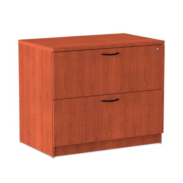 ALERA Alera Valencia Series Lateral File, 2 Legal/Letter-Size File Drawers, Medium Cherry, 34" x 22.75" x 29.5"