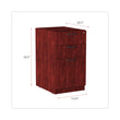 ALERA Alera Valencia Series Full Pedestal File, Left or Right, 2 Legal/Letter-Size File Drawers, Mahogany, 15.63" x 20.5" x 28.5"