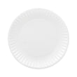 AJM PACKAGING CORP. Coated Paper Plates, 6" dia, White, 100/Pack, 12 Packs/Carton