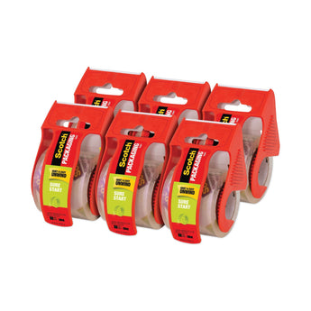 3M/COMMERCIAL TAPE DIV. Sure Start Packaging Tape with Dispenser, 1.5